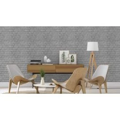 Rasch | Kids & Teens III | 226751 | Papiertapete | Steinoptik | 0.53 X 10.05 M | Silbermetallic -Boutique-Tapetenladen 226751 room 3 1280x1280