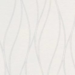 A.S. Creation | Meistervlies | 244918 | Vliestapete Überstreichbar | Wellen | 0.53 X 10.05 M | Weiß