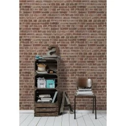 A.S. Creation | Authentic Walls 2 | 302191 | Papiertapete | Steinoptik | 0.53 X 10.05 M | Rot -Boutique-Tapetenladen 302191 9 1280x1280