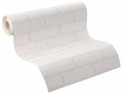Rasch | Selection | 309627 | Papiertapete | Steinoptik | 0.53 X 10.05 M | Weiß -Boutique-Tapetenladen 309627 roll 1 1280x1280