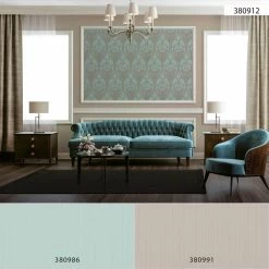 A.S. Creation | Mata Hari | 380912 | Vliestapete | Barock | 0.53 X 10.05 M | Braun | Blau | Türkis -Boutique-Tapetenladen 380912 6 1280x1280