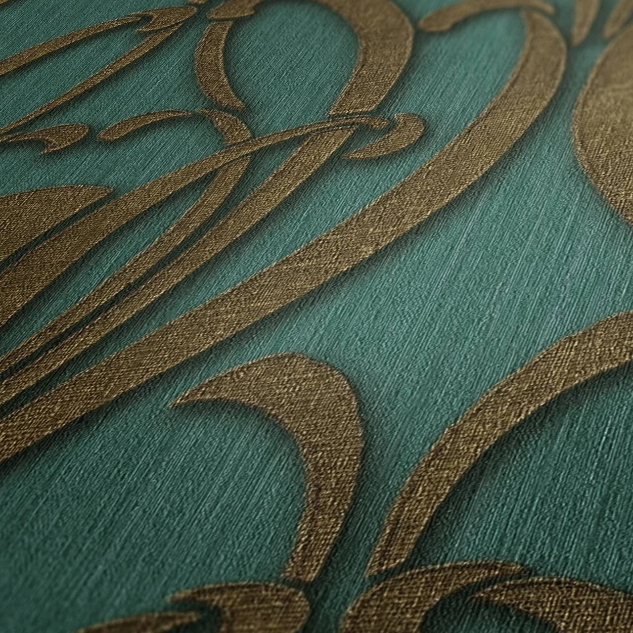 A.S. Creation | Mata Hari | 380915 | Vliestapete | Barock | 0.53 X 10.05 M | Braun | Petrol 4 A.S. Creation | Mata Hari | 380915 | Vliestapete | Barock | 0.53 X 10.05 M | Braun | Petrol – Bild 4