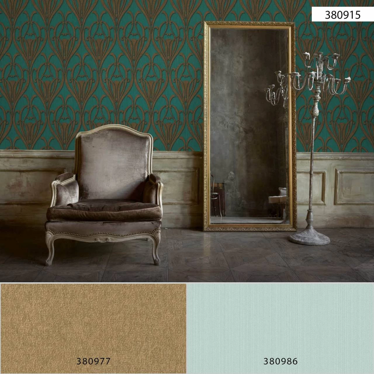 A.S. Creation | Mata Hari | 380915 | Vliestapete | Barock | 0.53 X 10.05 M | Braun | Petrol 7 A.S. Creation | Mata Hari | 380915 | Vliestapete | Barock | 0.53 X 10.05 M | Braun | Petrol – Bild 7