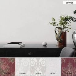 A.S. Creation | Mata Hari | 380988 | Vliestapete | Einfarbig | 0.53 X 10.05 M | Weiß | Metallic -Boutique-Tapetenladen 380988 6 1280x1280