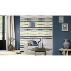 Rasch | Club Botanique + Claas II | 531381 | Vliestapete | Einfarbig | 0.53 X 10.05 M | Blau -Boutique-Tapetenladen 531381 room 3 1280x1280