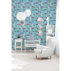 A.S. Creation | Boys & Girls 6 | 936321 | Papiertapete | Muster & Motive | 0.53 X 10.05 M | Blau -Boutique-Tapetenladen 936321 4 1280x1280