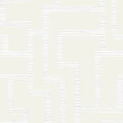 York Wallcoverings | Black And White | BW3832 | Sure Strip Tapete | Geometrisch | 0.52 X 10 M