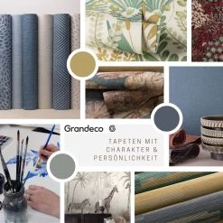 Grandeco | Ciara | A63803 | Vliestapete | Dschungel | 10.05 X 0.53 M | Bunt -Boutique-Tapetenladen Grandeco Moodbild 1280x1280