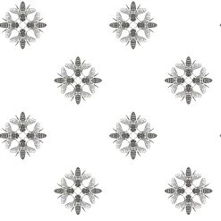 York Wallcoverings | Black And White | ON1643 | Sure Strip Tapete | Tiermuster | 0.52 X 10 M